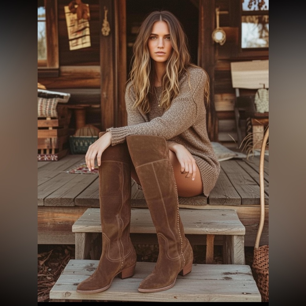 Free people X DV Yellowstone Cowboy OTK Western Silas Cowgirl Boot knee